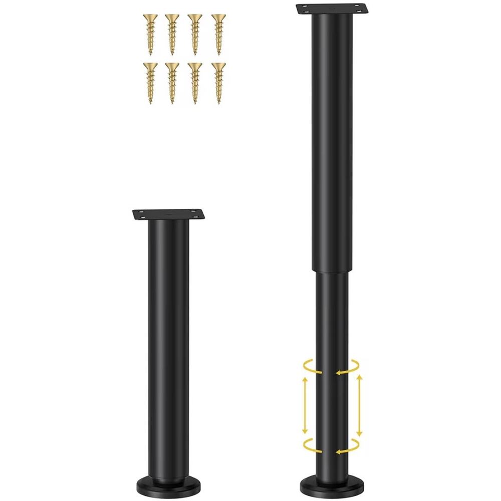 2 Pcs Adjustable Height Bed Support Legs for Bed Frame 10”-17” (C171)